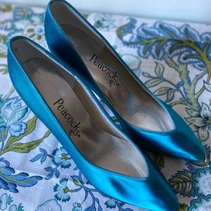 Peacocks teal heels circa 1980s